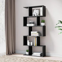 Load image into Gallery viewer, Cozy Castle 62&quot; Tall Geometric Bookcase Set - 5-Tier Wood Display Shelves