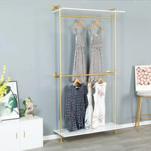 Load image into Gallery viewer, Industrial Pipe Wardrobe - 47.2&quot; | Double Hanging Rods, Bedroom Furniture