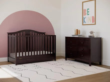 Load image into Gallery viewer, Gold Certified 4-in-1 Espresso Convertible Crib with Drawer Combo