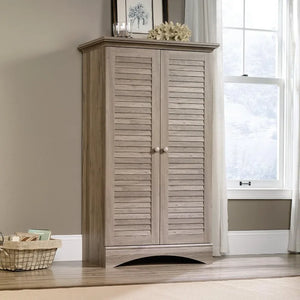 Salt Oak Storage Pantry Cabinet, 35.43"L x 16.73"W x 61.02"H