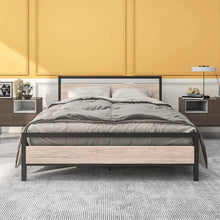 Load image into Gallery viewer, Queen Bed Frame with Wood Headboard - Heavy Duty Platform, No Box Spring