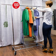 Load image into Gallery viewer, Tall 5ft Wardrobe Closet Organizer | 4-Level Hanging Rack, Wheels, Easy Assembly