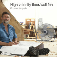 Load image into Gallery viewer, 20&quot; Black Max Performance Floor Fan with Wall Mount &amp; Pivoting Head