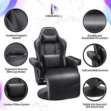 Load image into Gallery viewer, Video Gaming Recliner Chair, PU Leather Ergonomic Adjustable Racing Style Sofa with Footrest