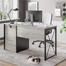 Load image into Gallery viewer, Home Office Desk - Industrial Style with Storage, Keyboard Tray, File Drawer