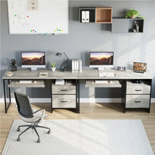 Load image into Gallery viewer, Home Office Desk - Industrial Style with Storage, Keyboard Tray, File Drawer