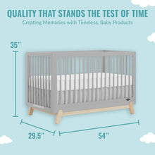 Load image into Gallery viewer, 5-in-1 Pebble Grey Oak Convertible Crib, Greenguard Gold Certified, Sustainable Pinewood