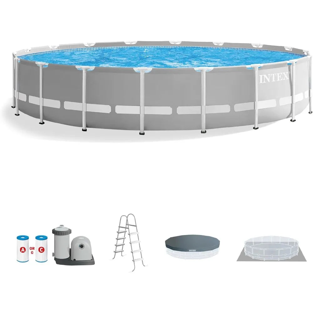 Premium 15ft x 42in Above Ground Pool Set: Includes 1000GPH Cartridge ...