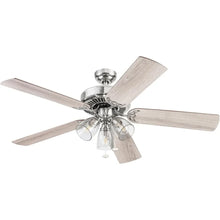 Load image into Gallery viewer, Indoor Hanging Ceiling Fan Light - 52&quot;, Dual Finish Blades, Reversible