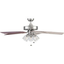 Load image into Gallery viewer, Indoor Hanging Ceiling Fan Light - 52&quot;, Dual Finish Blades, Reversible