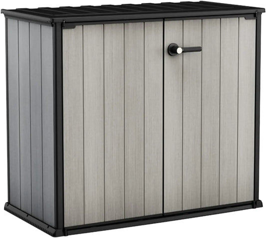 Customizable 4.6x2.5ft Resin Storage Shed - Paintable, Drillable Walls for Patio Use