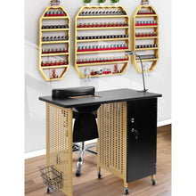 Load image into Gallery viewer, Manicure Nail Table - Mobile Nail Station with Built-In Dust Collector