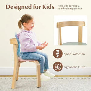 Toddler Table and 4 Chair Set, 5-Piece Wooden Activity Furniture for Kids