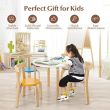 Load image into Gallery viewer, Toddler Table and 4 Chair Set, 5-Piece Wooden Activity Furniture for Kids