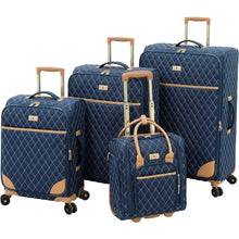 Load image into Gallery viewer, Navy Lightweight Luggage, 4 Piece: Expandable Telescoping Handles