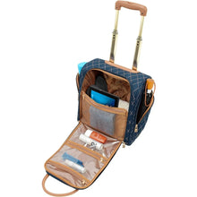 Load image into Gallery viewer, Navy Lightweight Luggage, 4 Piece: Expandable Telescoping Handles