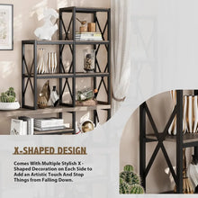 Load image into Gallery viewer, &quot;Modern Ladder Bookcase with Metal Frame - 14 Multi-Tier Storage Shelves