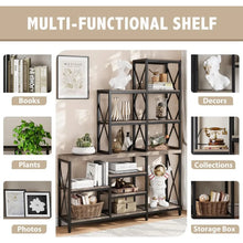 Load image into Gallery viewer, &quot;Modern Ladder Bookcase with Metal Frame - 14 Multi-Tier Storage Shelves