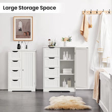 Load image into Gallery viewer, Spacious 4-Drawer Bathroom Floor Cabinet with Single Door, Versatile Freestanding Storage