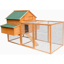 Load image into Gallery viewer, &quot;Large Wooden Chicken Coop for 8-10 Chickens - Waterproof, Run, 2 Nests, PVC Cover