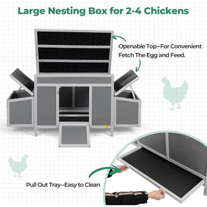 "Spacious Chicken Coop with Nesting Boxes | Cozy Hen House & Rabbit/Duck Home