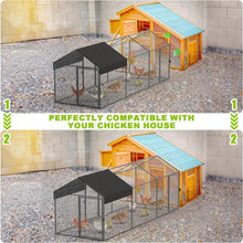 Load image into Gallery viewer, 120&quot;x40&quot;x40&quot; Metal Chicken Coop &amp; Run | Portable Backyard Poultry Cage