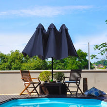 Load image into Gallery viewer, Outdoor Patio Table Umbrella - 15ft, Double-Sided Rectangular w/ Crank