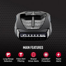 Load image into Gallery viewer, Powerful Laser &amp; Radar Detector with Long Range, Bluetooth, Front/Rear Monitoring