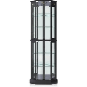 Living Room Display Cabinet - Triple Glazed Tempered Glass Doors & Shelves