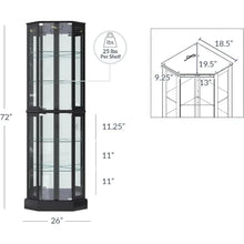 Load image into Gallery viewer, Living Room Display Cabinet - Triple Glazed Tempered Glass Doors &amp; Shelves