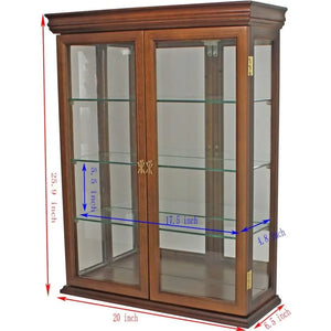 Glass Display Cabinet - Curio Living Room Display with Door