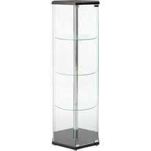 Load image into Gallery viewer, Elegant Hexagon Glass Curio Cabinet - Traditional 3-Shelf Display Cabinet