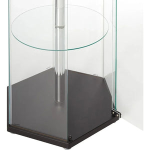 Elegant Hexagon Glass Curio Cabinet - Traditional 3-Shelf Display Cabinet