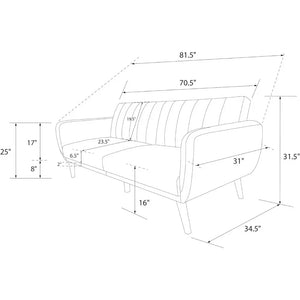 Premium Light Blue Sofa with Wooden Legs, Living Room Furniture