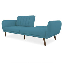 Load image into Gallery viewer, Premium Light Blue Sofa with Wooden Legs, Living Room Furniture