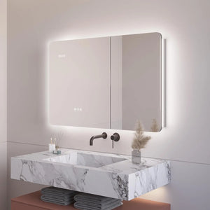 Bathroom Medicine Cabinet 36"x24" - LED Backlit Mirror, 3 Color Lights, Anti-Fog