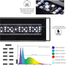 Load image into Gallery viewer, &quot;Marine Aquarium LED Light 36-48” with 24-Hour Infrared &amp; Wave Pump Control