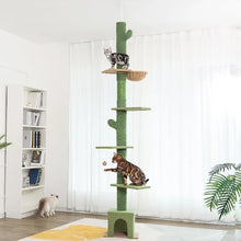 Load image into Gallery viewer, Cat Tree Tower 6 Tiers, 82-108&quot; Tall - Floor to Ceiling Cat Tree, Fits 7-9 Ft Ceilings with Scratching