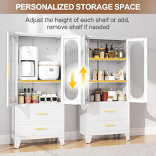 Load image into Gallery viewer, &quot;Stylish Metal Armoire with Acrylic Glass Doors – Versatile Steel Storage Cabinet