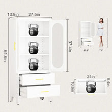 Load image into Gallery viewer, &quot;Stylish Metal Armoire with Acrylic Glass Doors – Versatile Steel Storage Cabinet