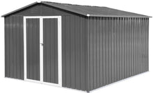 Load image into Gallery viewer, Metal Outdoor Storage Shed, 10FTx8FT Steel Utility Tool House with Door &amp; Lock for Backyard