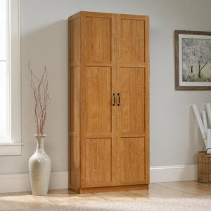 Sturdy Oak Storage Pantry Cabinet - 29.61" x 16.10" x 71.10" Dimensions