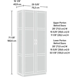 Sturdy Oak Storage Pantry Cabinet - 29.61" x 16.10" x 71.10" Dimensions