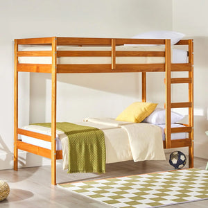 Modern Twin Children's Bed Frame, Caramel-Colored Bedroom Furniture