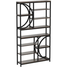 Load image into Gallery viewer, &quot;Stylish 8-Shelf Bookcase, 77-Inch Tall Metal Frame Multi-Shelf Display Unit