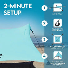 Load image into Gallery viewer, Portable Beach Tent - Enjoy with Family/Friends, UPF 50+ Sun Protection