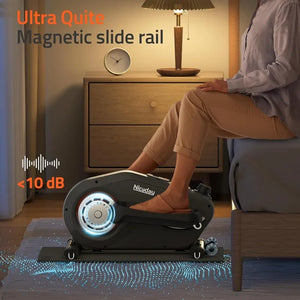 Quiet Under Desk Elliptical, Manual Foot Pedal Exerciser, Portable Mini Elliptical Home