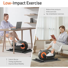 Load image into Gallery viewer, Quiet Under Desk Elliptical, Manual Foot Pedal Exerciser, Portable Mini Elliptical Home