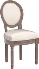 Load image into Gallery viewer, Farmhouse Dining Chairs, Set of 4 - Country Style Fabric Seats, Solid Wood Legs