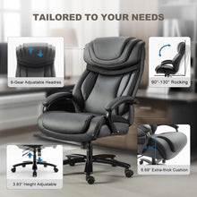 Load image into Gallery viewer, &quot;Heavy Duty Office Chair 500 Lbs Capacity, Extra Wide Ergonomic, Tilt &amp; Height Adjustable